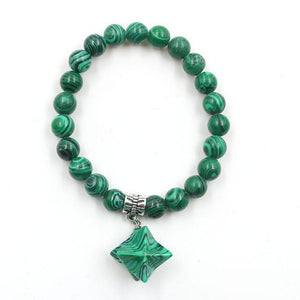 1 Pcs Reiki Merkaba Star Energy Bracelets Natural Amethysts Rose Quartzs Crystal Beads Elastic Merkabah Bangle for Women Jewelry