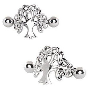 316L Stainless Steel Tree of Life Cartilage Cuff Earring