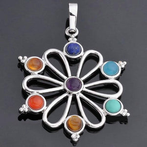 7 Color Stone Beads Chakra Healing Pendant