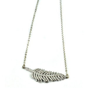 Abigail Feather Necklace Silver Women - Jewelry - Necklaces