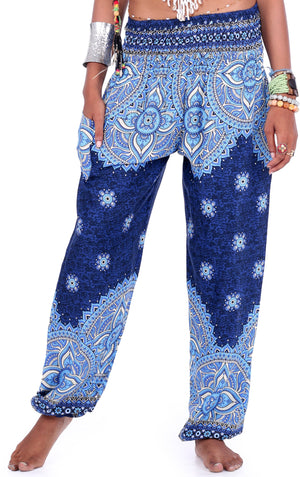 Aega Blue Goddess Mandala Pants Harem Pants