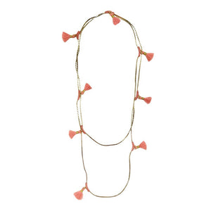 Ananya Tassel Necklace Coral Women - Jewelry - Necklaces