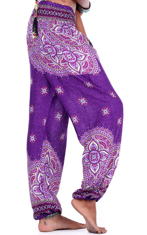 Andromeda Purple Goddess Mandala Pants Harem Pants