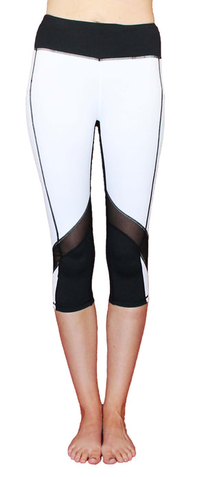Black and White - Pocket Capri Women - Apparel - Activewear - Leggings