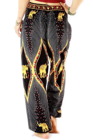 Black Goddess Elephant Harem Pants Standard / Black Harem Pants