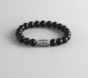 Black Onyx Stone Beads Yoga Bracelet