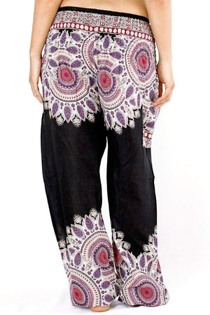 Black Spirit Mandala Harem Pants Standard / Black Harem Pants