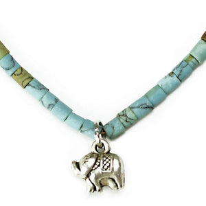 Blue Elephant Necklace - Peace & Positivity Women - Jewelry - Bracelets