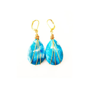 Blue Lace Earrings Women - Jewelry - Earrings