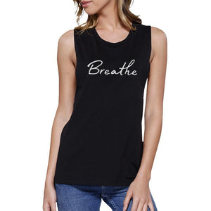 Breath Muscle Tee Work Out Sleeveless Shirt Cute Yoga T-shirt Small Women - Apparel - Activewear - Tops
