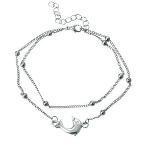 Charm Anklets for Beach with Sun, Infinity Symbol, Dolphin Charm