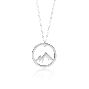 Circle Mountain Necklace - A Sterling Silver Adventure Necklace Women - Jewelry - Necklaces