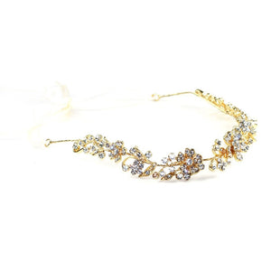 Crystal Vines Headpiece Gold Women - Accessories - Hair Accessories