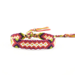 Yellow and Red Braided Friendship Bracelet