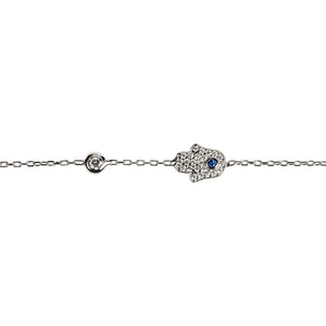 Hamsa Hand Bracelet Silver Women - Jewelry - Bracelets