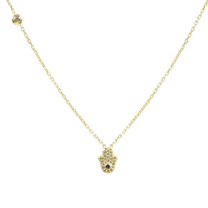 Hamsa Hand Necklace Gold Women - Jewelry - Necklaces