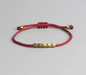 Handwoven Buddhist Bracelets with Beads