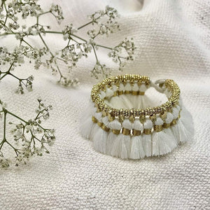 Kyra Tassel Bracelet White Women - Jewelry - Bracelets