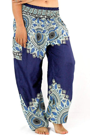 Lapis Blue Spirit Mandala Harem Pants Standard / Blue Harem Pants