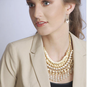 Lattice Necklace- Gold Women - Jewelry - Necklaces