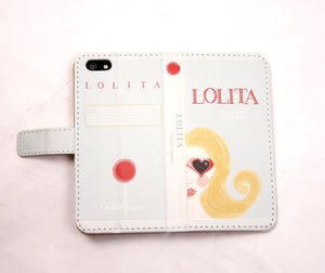 Lolita phone flip case wallet for iPhone and Samsung Home - Electronics