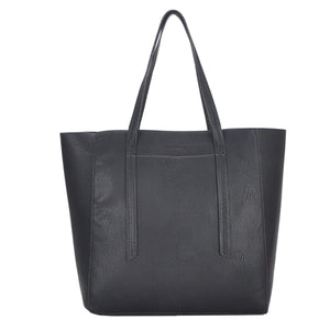 Mechaly Women's Ashley Black Vegan Leather Hobo Handbag Women - Bags - Hobos