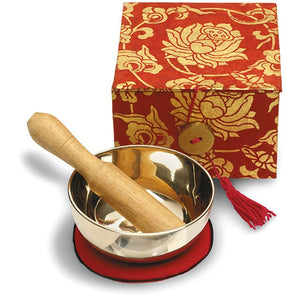 Meditation Bowl Box: 3'' Red Lotus (GC) Meditation