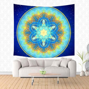 Merkaba Hexagram Star Rectangle Tapestry