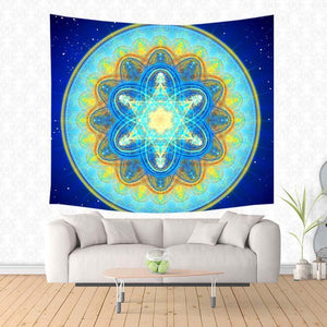 Merkaba Hexagram Star Rectangle Tapestry