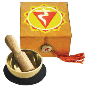 Mini Meditation Bowl Box: 2" Solar Plexus Chakra (GC) Meditation