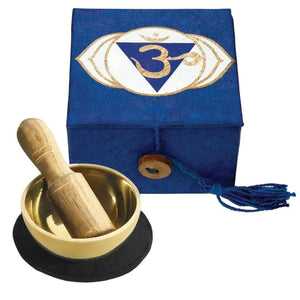 Mini Meditation Bowl Box: 2" Third Eye Chakra (GC) Meditation
