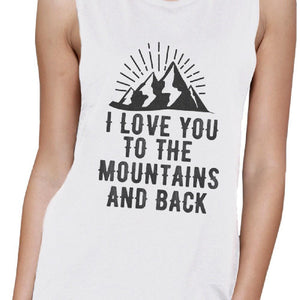 Mountain And Back White Tank Top Women - Apparel - Activewear - Tops