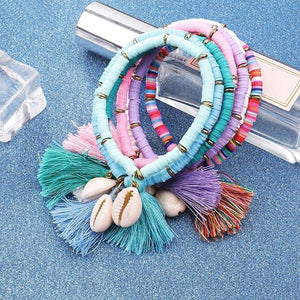Multicolor Floral Rope Bracelets