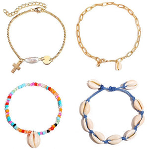 Multicolor Shell Anklet in 9 Colors