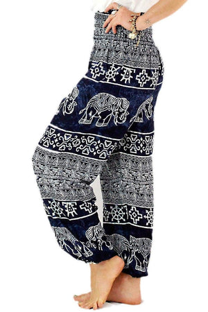 Navy Blue Ancient Elephant Harem Pants Standard / Navy Harem Pants