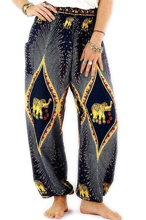Navy Goddess Elephant Harem Pants Standard / Navy Harem Pants