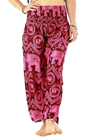 Pink Dani Elephant Harem Pants Standard / Pink Harem Pants