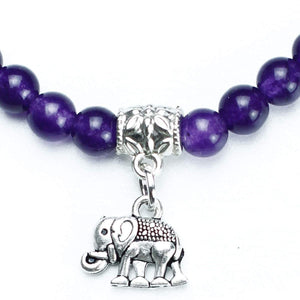 Purple Elephant Bracelet -Spiritual Fulfillment Women - Jewelry - Bracelets