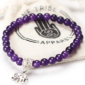 Purple Elephant Bracelet -Spiritual Fulfillment Women - Jewelry - Bracelets