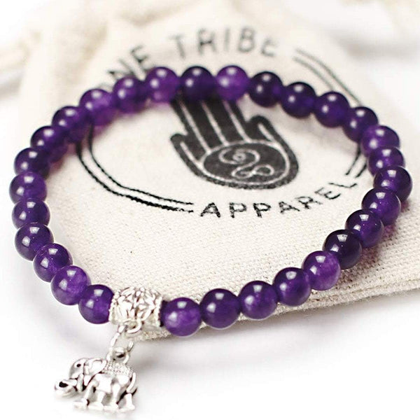 Purple Elephant Bracelet -Spiritual Fulfillment - One Tribe Apparel