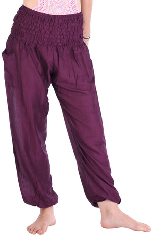 Purple Solid Harem Pants Standard / Purple Harem Pants