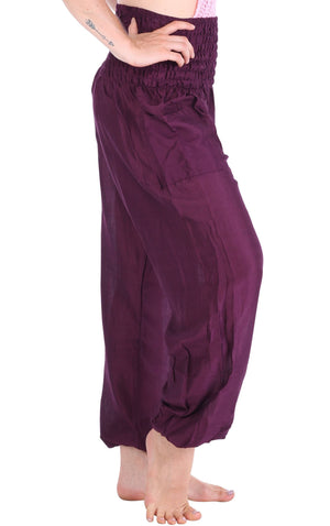 Purple Solid Harem Pants Standard / Purple Harem Pants