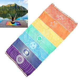 Rainbow Geometric Yoga Beach Towel & Mat tapestry