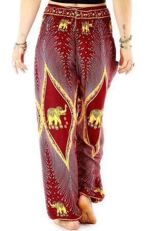 Red Goddess Elephant Harem Pants Standard / Red Harem Pants