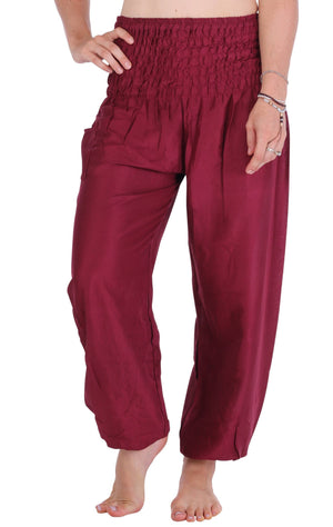 Red Solid Harem Pants Standard / Red Harem Pants
