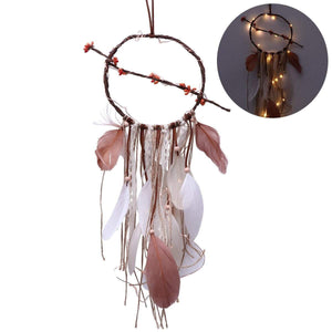 Romantic Dreamcatcher Feather Wall Hanging