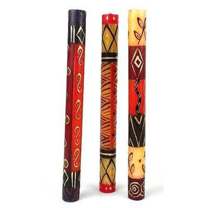 Set of Three Boxed Tall Hand-Painted Candles - Bongazi Design (GC) Candles