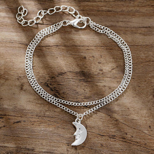 Silver Moon Summer Anklet