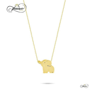 Small Elephant Necklace, 925 Sterling Silver, 14K Gold Plated Mini Elephant Necklace Women - Jewelry - Necklaces