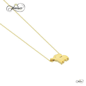 Small Elephant Necklace, 925 Sterling Silver, 14K Gold Plated Mini Elephant Necklace Women - Jewelry - Necklaces